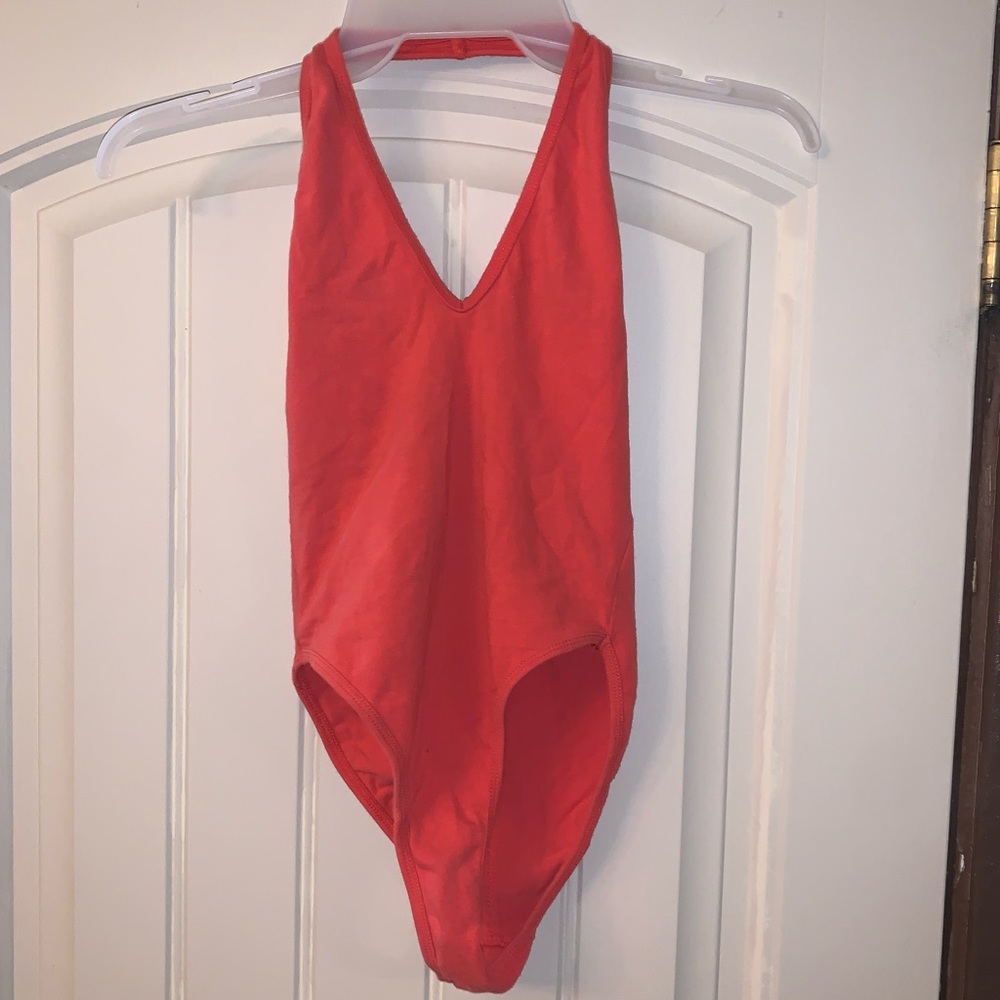 Berry Open back Body Suit
